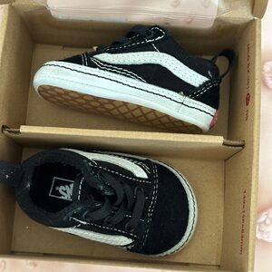 Vans Old Skool Crib Shoes - Black and White